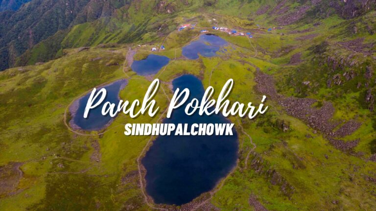Panch Pokhari in Sindhupalchowk, Aerial view.