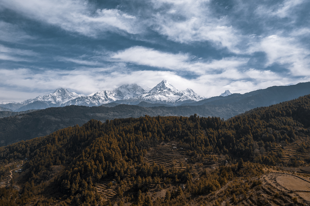 Himalayas seen from Phalame Danda
