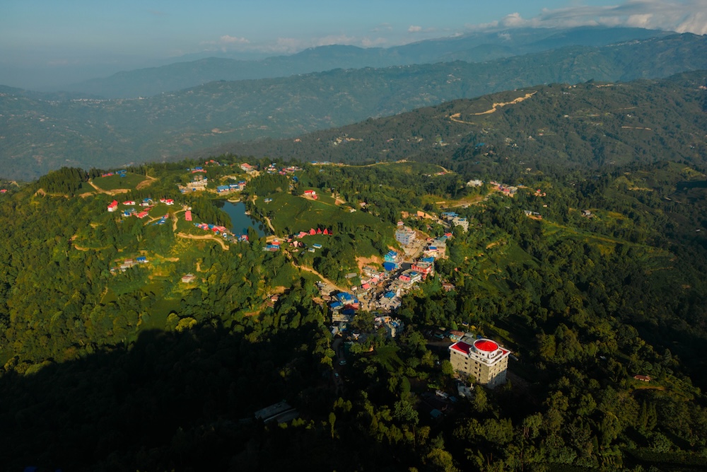 Aerial shot of Shree Antu and Pokhari. Photo: Sadish Joshi