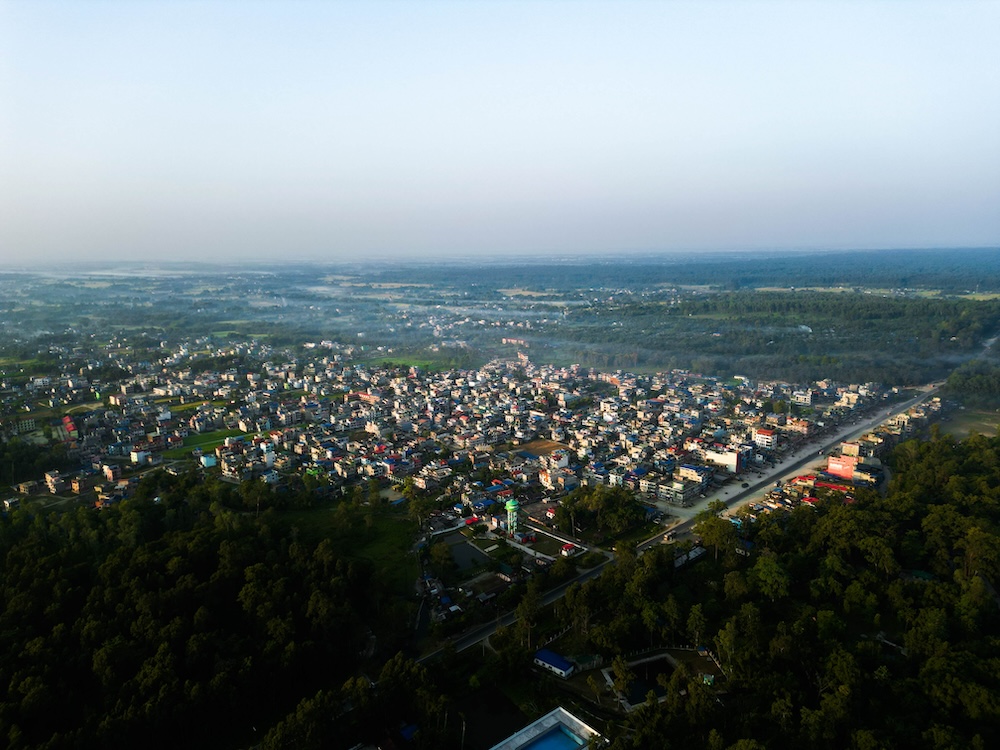Aerial view of Pathari Sanischare, Morang. Photo: Sadish Joshi