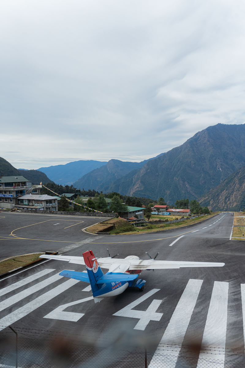 Lukla Airport lies at around 2468m above sealevel.