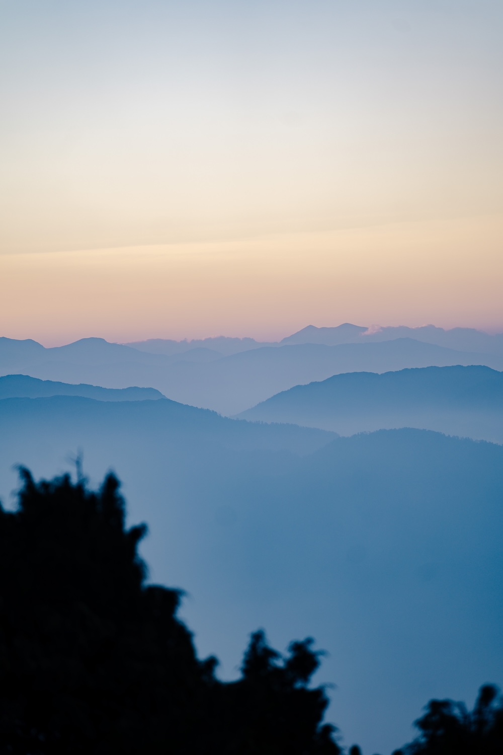 The Layers of hills seen from Deurali, Bhairav Kunda Trek