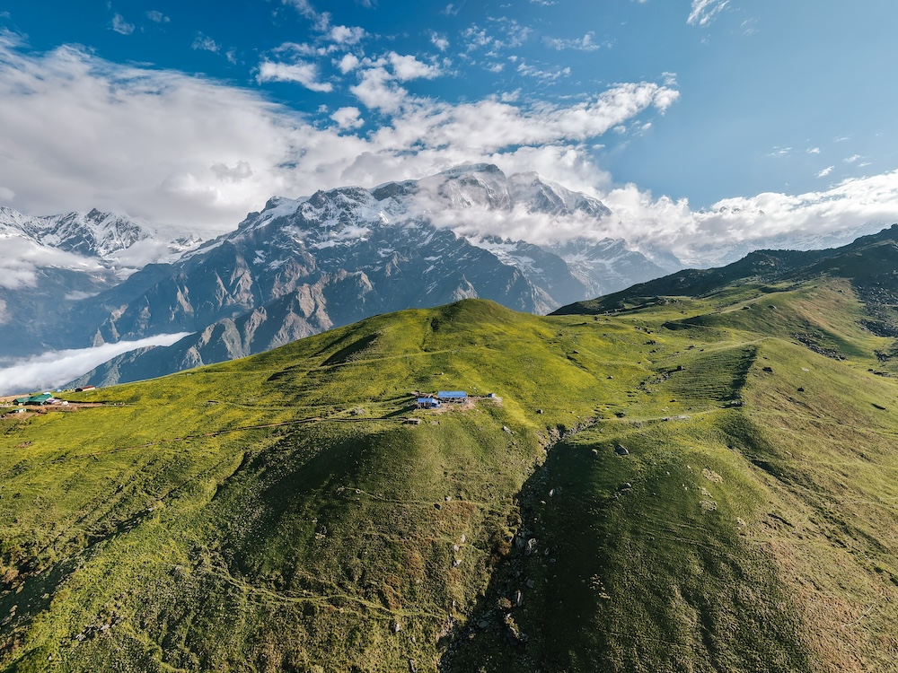Namaste Guest House and the view seen from the Drone
