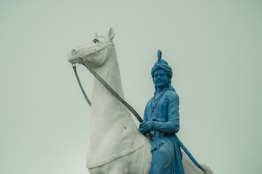 The statue of King Udaychandra Sen stands as a symbol of history and leadership.