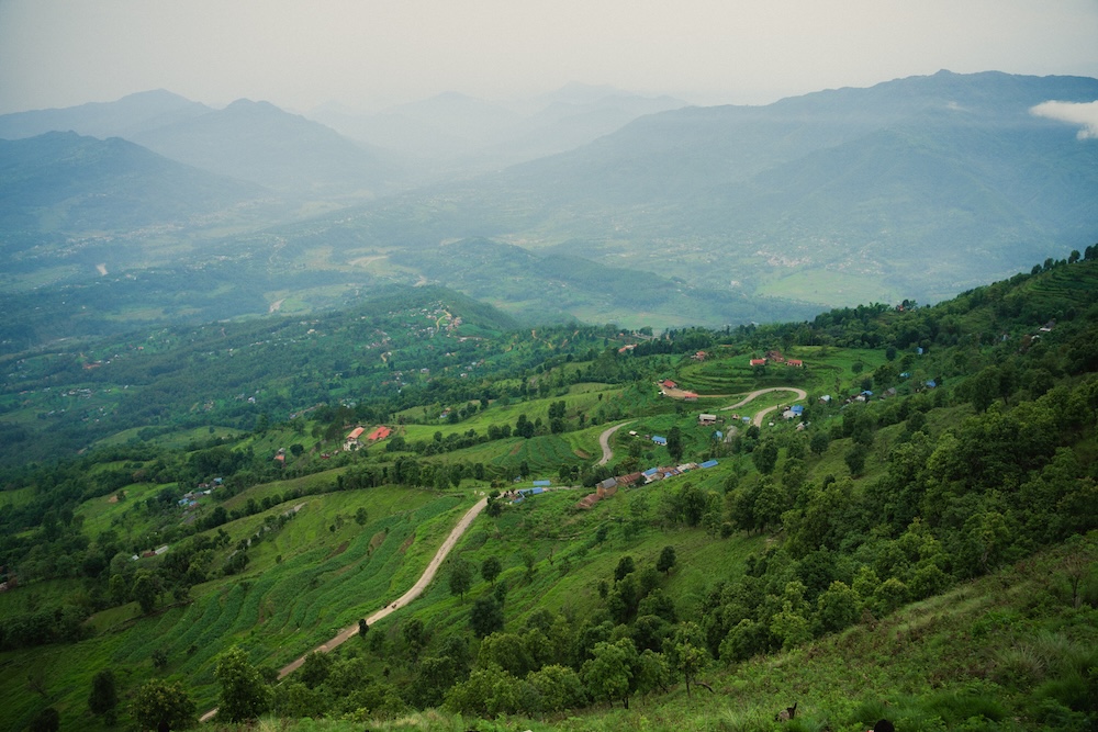 Lush green landscapes surrounding Ligligkot, where history meets the beauty of Gorkha.