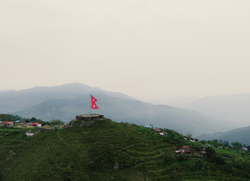 Nepal’s biggest national flag, proudly standing tall over the historic Ligligkot