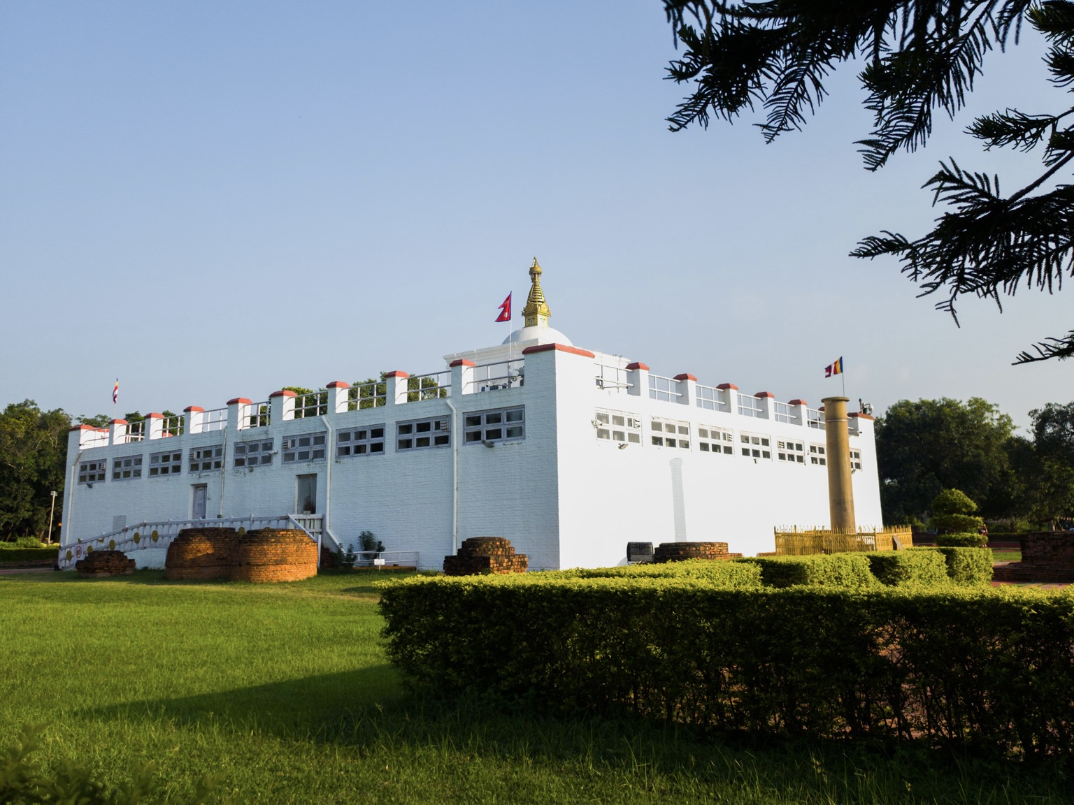 The timeless spiritual calm of the Mayadevi Temple grounds.